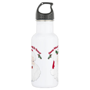 Vintager Weihnachtsmann, wer kommt? Edelstahlflasche