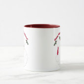 Vintager Weihnachtsmann, wer kommt? Tasse (Zentrum)