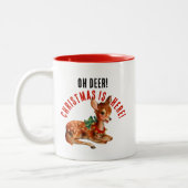 Vintager Weihnachtsmann Zweifarbige Tasse (Links)