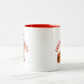 Vintager Weihnachtsmann Zweifarbige Tasse (Mittel)