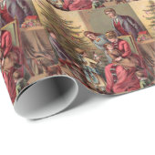 Vintager Weihnachtsmorgen Geschenkpapier (Rolleneckpunkt)