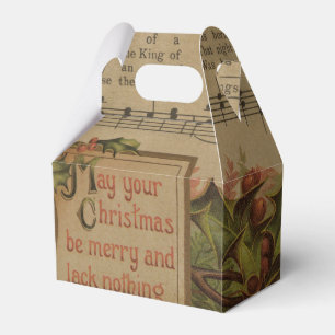 Vintager Weihnachtsmusik-Blatt-Feiertag Geschenkschachtel
