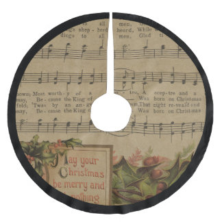 Vintager Weihnachtsmusik-Blatt-Feiertag Polyester Weihnachtsbaumdecke