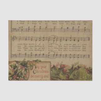 Vintager Weihnachtsmusik-Blatt-Feiertag Seidenpapier