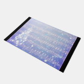 Vintager Weihnachtsmusikhintergrund - Blau Fußmatte (Schrägansicht)