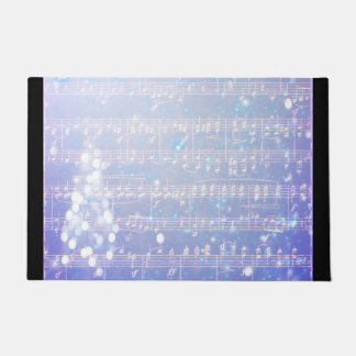 Vintager Weihnachtsmusikhintergrund - Blau Fußmatte