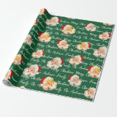 Vintager Weihnachtsname Weihnachten Geschenkpapier (Ungerollt)