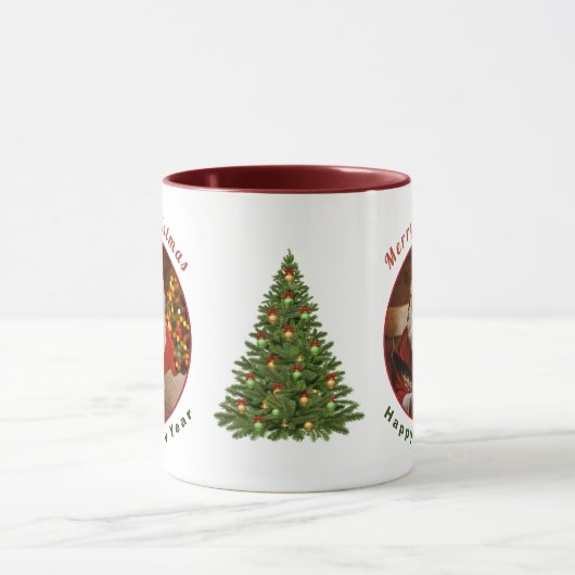 Vintager Weihnachtsneujahr Tasse (Zentrum)