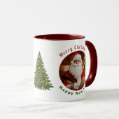 Vintager Weihnachtsneujahr Tasse (VorderseiteRechts)