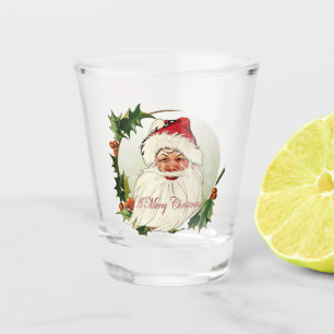 Vintager Weihnachtsrahmen Schnapsglas