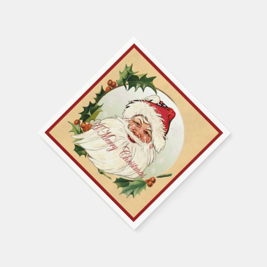 Vintager Weihnachtsrahmen Serviette (Ecke)