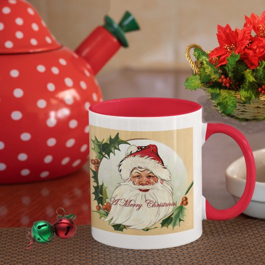 Vintager Weihnachtsrahmen Tasse