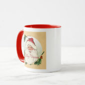 Vintager Weihnachtsrahmen Tasse (Vorderseite Links)