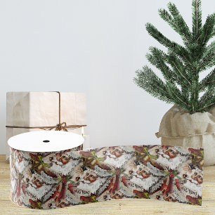 Vintager Weihnachtsribbon   Gift Ribbon Ripsband