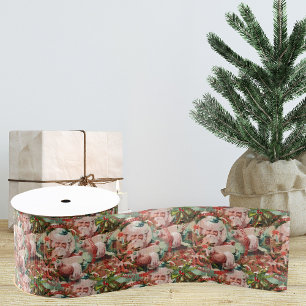 Vintager Weihnachtsribbon   Gift Ribbon Ripsband