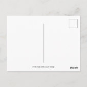 Vintager Weihnachtsschneegel und Evergreen Postkarte (Rückseite)