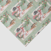 Vintager Weihnachtssnowman deckte Partygewebe mit Seidenpapier (Ausschnitt)