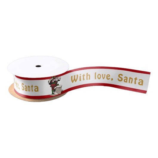 Vintager Weihnachtsstext Satinband (Spule)