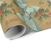 Vintager Weihnachtsumschlag mit Band Geschenkpapier (Rolleneckpunkt)