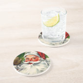 Vintager WeihnachtsUntersetzer Sandstein Untersetzer (Seite)