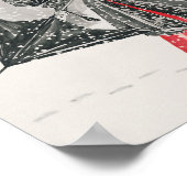 Vintager Weihnachtsurlaub Poster (Ecke)