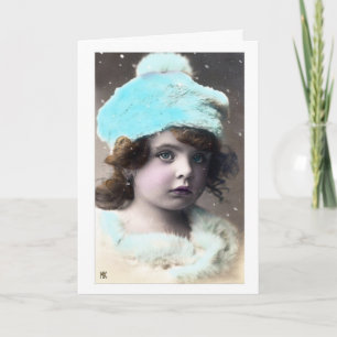 Vintager Weihnachtswinter-feenhafte Feiertagskarte