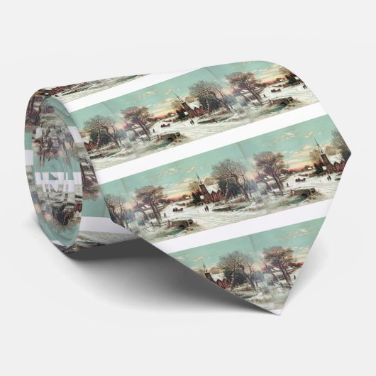 Vintager Weihnachtswinter Krawatte (Gerollt)