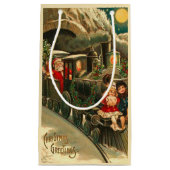 Vintager Weihnachtszug Kleine Geschenktüte (Vorderseite)