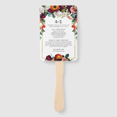 Vintager Wein, Blush & Burnt Orange Blumenprogramm Fächer (Vorderseite)