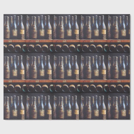 Vintager Wein Geschenkpapier (Flach)