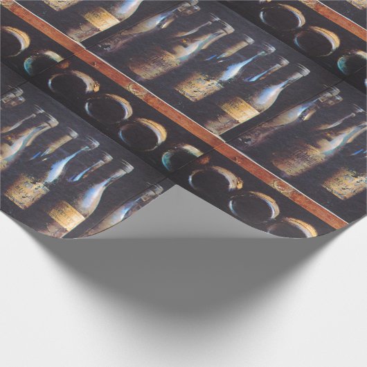 Vintager Wein Geschenkpapier (Ecke)