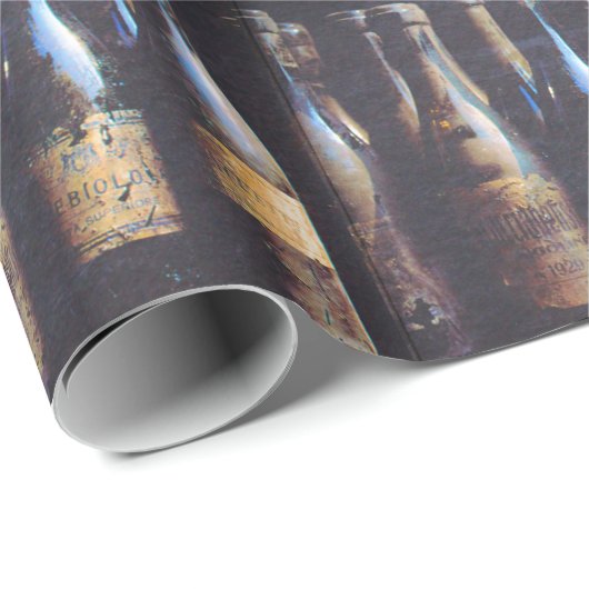 Vintager Wein Geschenkpapier (Rolleneckpunkt)
