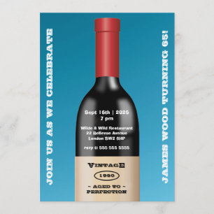 Vintager Wein im Alter bis zur Perfektion   Geburt Einladung