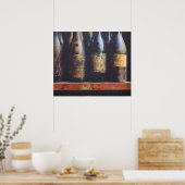 Vintager Wein Poster (Küche)