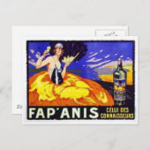 Vintager Wein Postkarte (Vorne/Hinten)