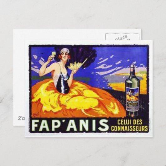 Vintager Wein Postkarte (Vorne/Hinten)