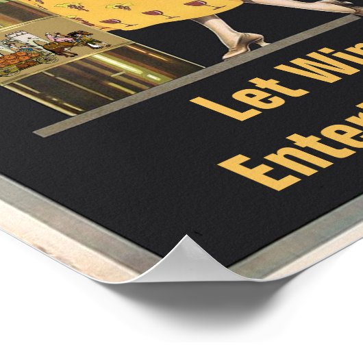 Vintager Wein, Text bearbeiten Poster (Ecke)