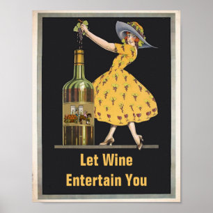 Vintager Wein, Text bearbeiten Poster