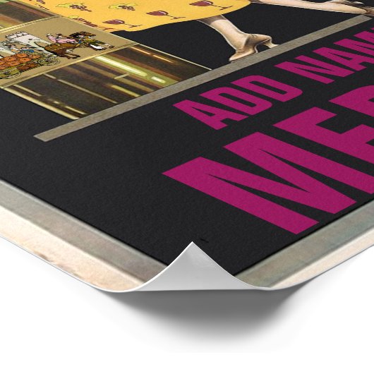 Vintager Wein, Text bearbeiten Poster (Ecke)