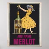 Vintager Wein, Text bearbeiten Poster (Vorne)