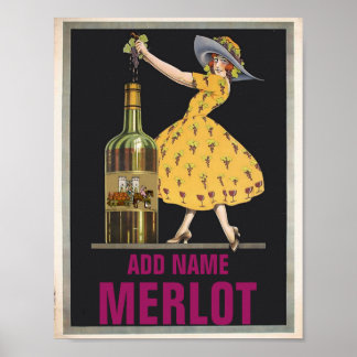 Vintager Wein, Text bearbeiten Poster
