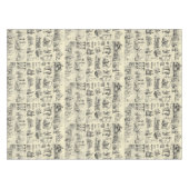 Vintager Wein Weinkultur und Erde Muster Tischdecke (Vorderseite (Horizontal))