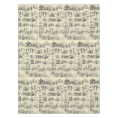 Vintager Wein Weinkultur und Erde Muster Tischdecke (Vorderseite)