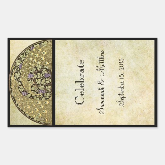 Vintager Weinberg Rechteckiger Aufkleber (Vorderseite)