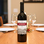 Vintager Weinberg Weinetikett