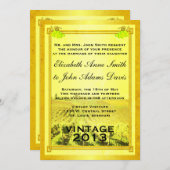 Vintager Weinberg Weintrauben Einladung Hochzeit (Vorne/Hinten)