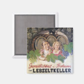 Vintager Weinmagnet Magnet (Vorderseite/Rückseite)