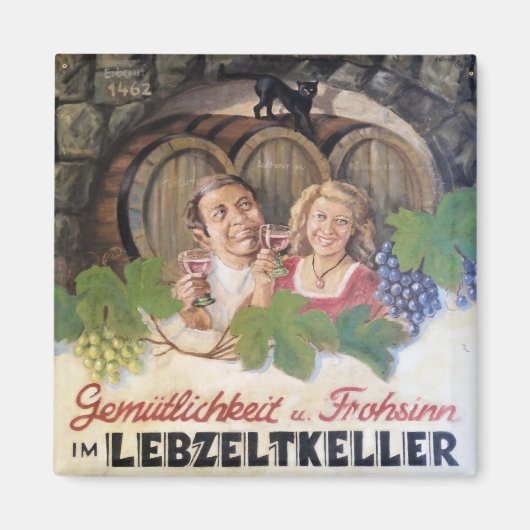 Vintager Weinmagnet Magnet (Vorne)