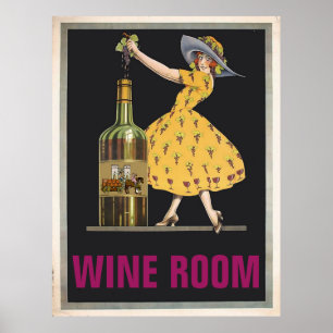 Vintager Weinraum, Text bearbeiten Poster