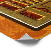 Vintager weißer Erntedank Türkei Poster (Ecke)